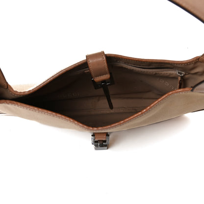 Gucci Canvas Calfskin Jackie O Hobo Beige 4 of 25