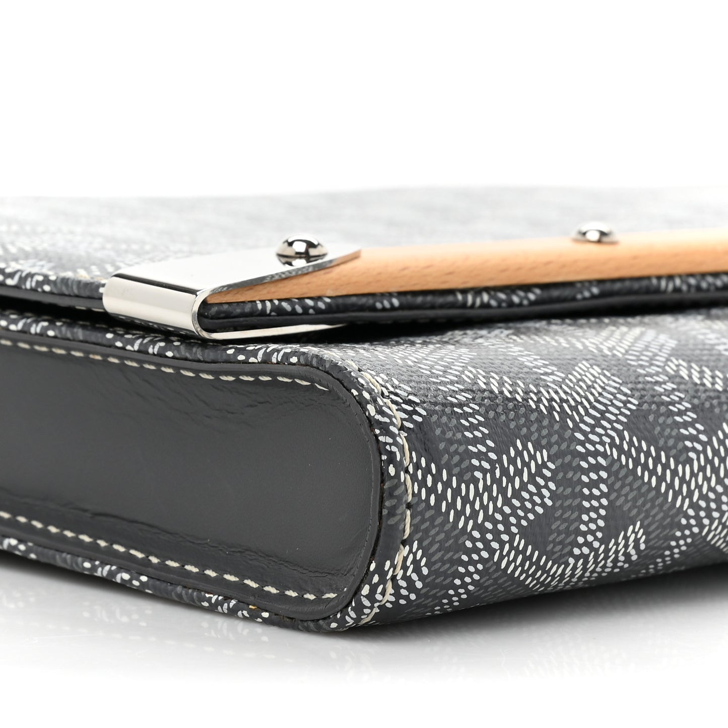 Goyardine Monte Carlo Bois Clutch Grey