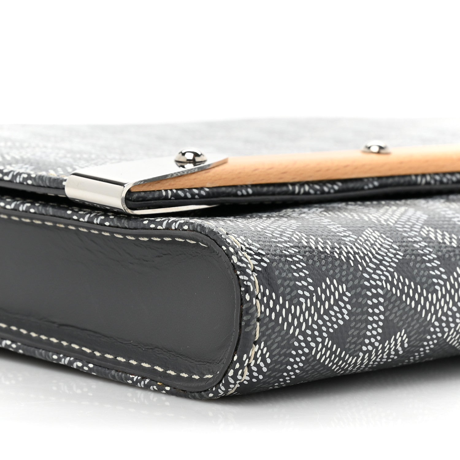 Goyard Goyardine Monte Carlo Bois Clutch Grey 8 of 11