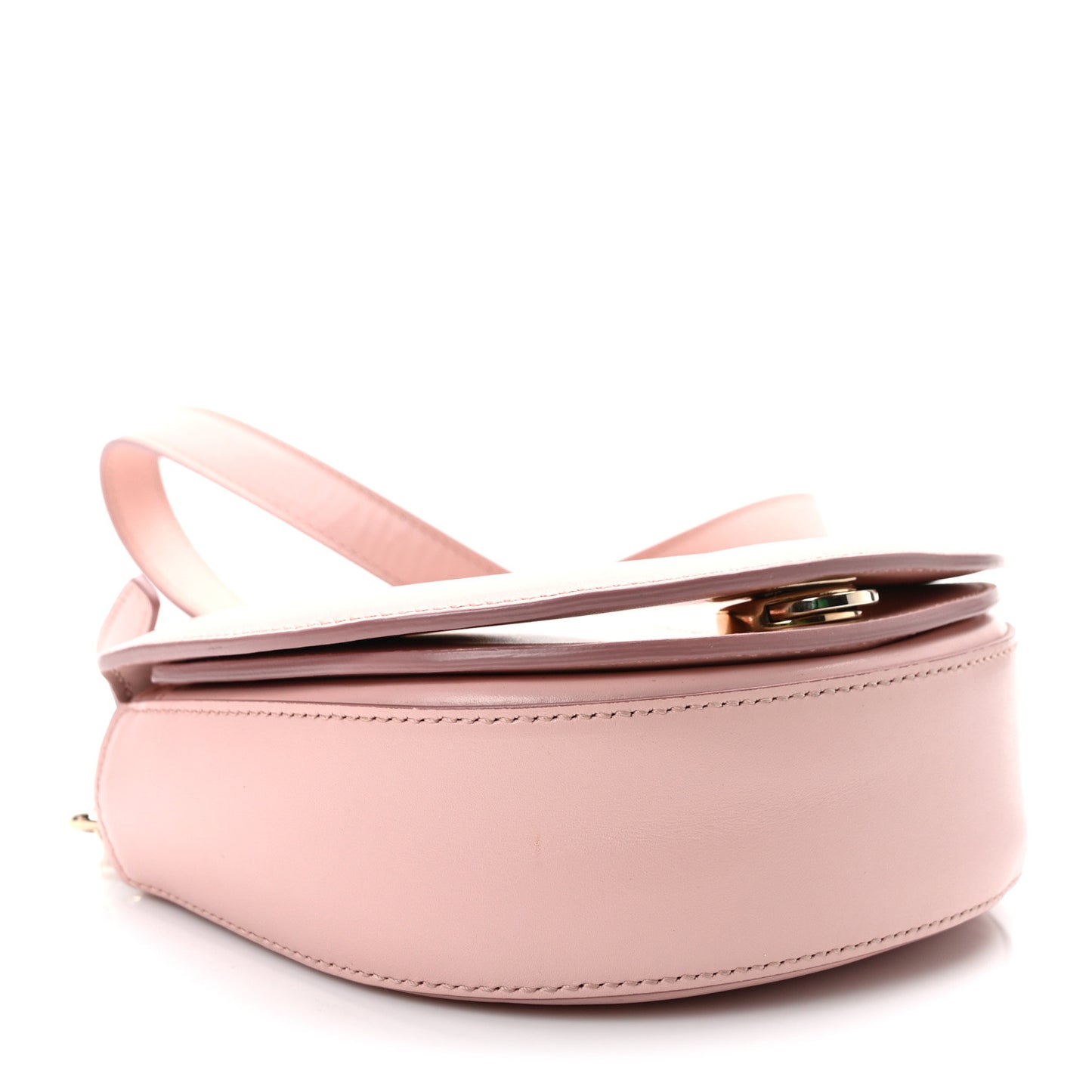 Calfskin Vela Crossbody Flap Bag Antique Rose