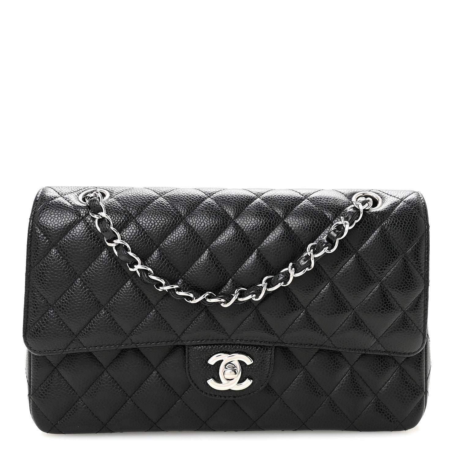Chanel Caviar Quilted Medium Double Flap Black 1 of 10