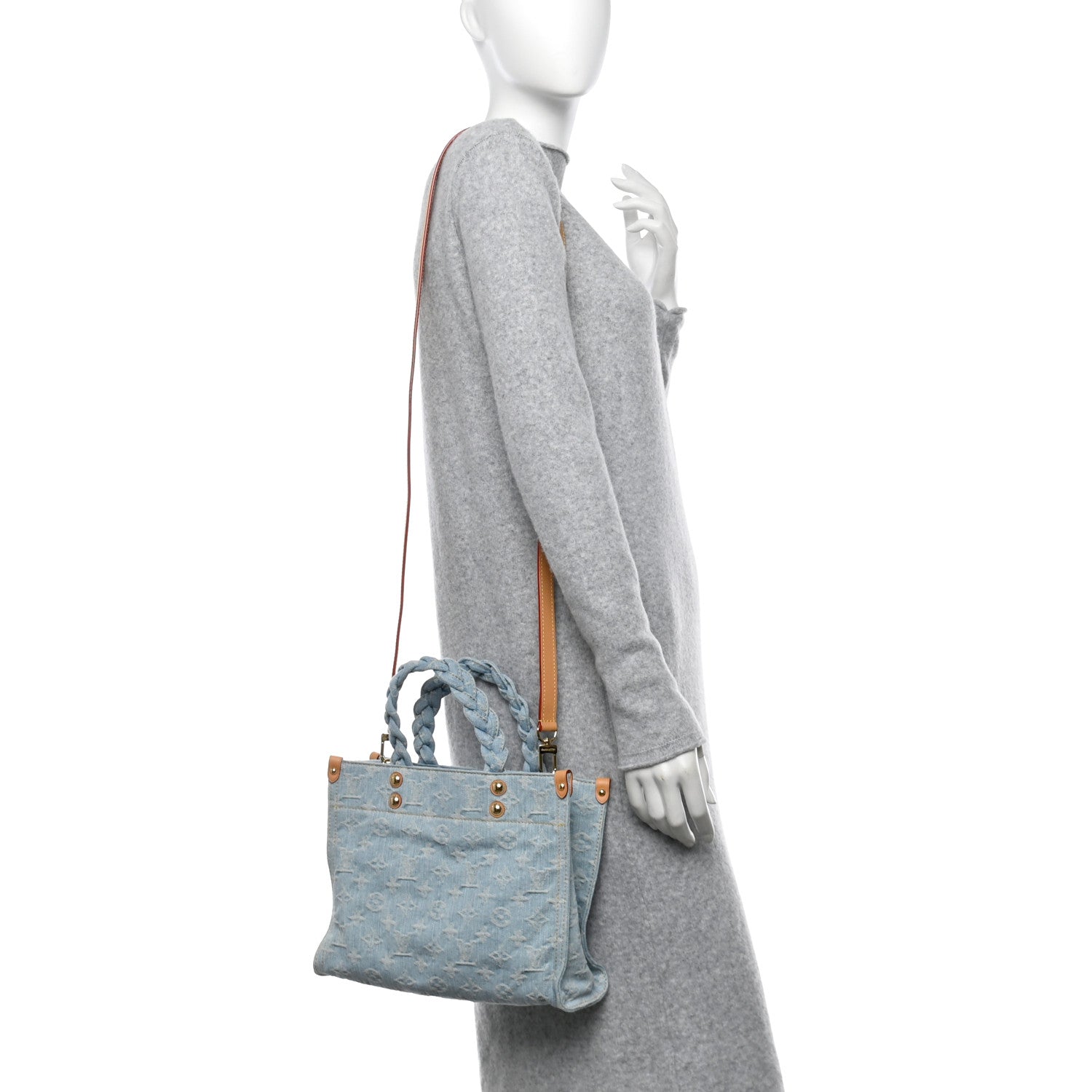 Louis Vuitton Monogram Washed Denim Let Go PM Sky Blue 2 of 9