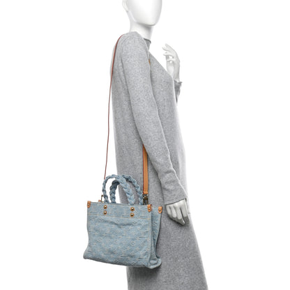 Louis Vuitton Monogram Washed Denim Let Go PM Sky Blue 2 of 9