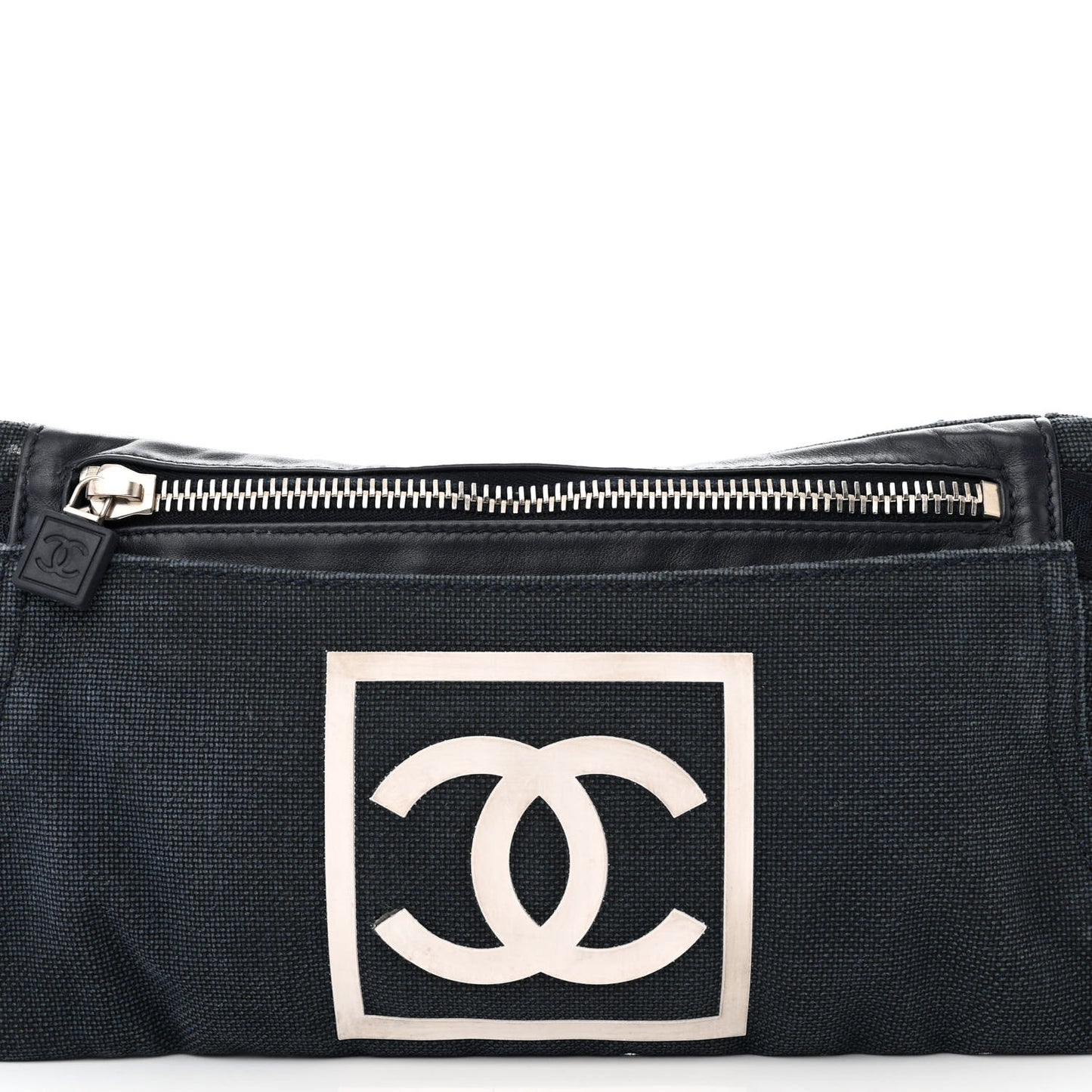 Canvas Sport Logo Waist Belt Bag Navy