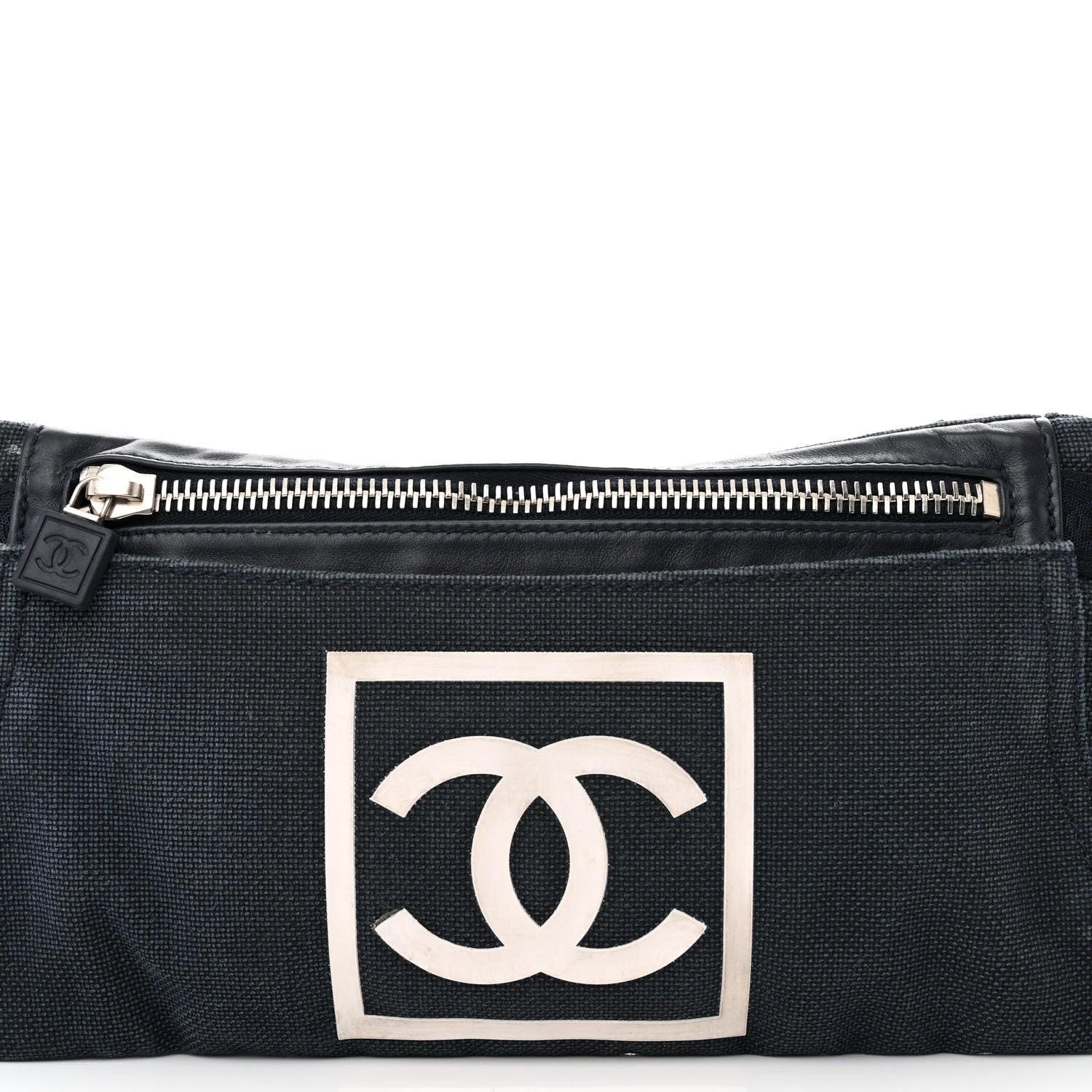 Chanel Canvas Sport Logo Waist Belt Bag Navy 7 of 11