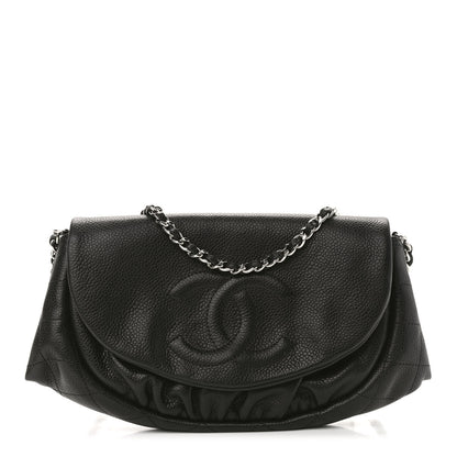 Chanel Caviar Half Moon Wallet On Chain WOC Black 1 of 10
