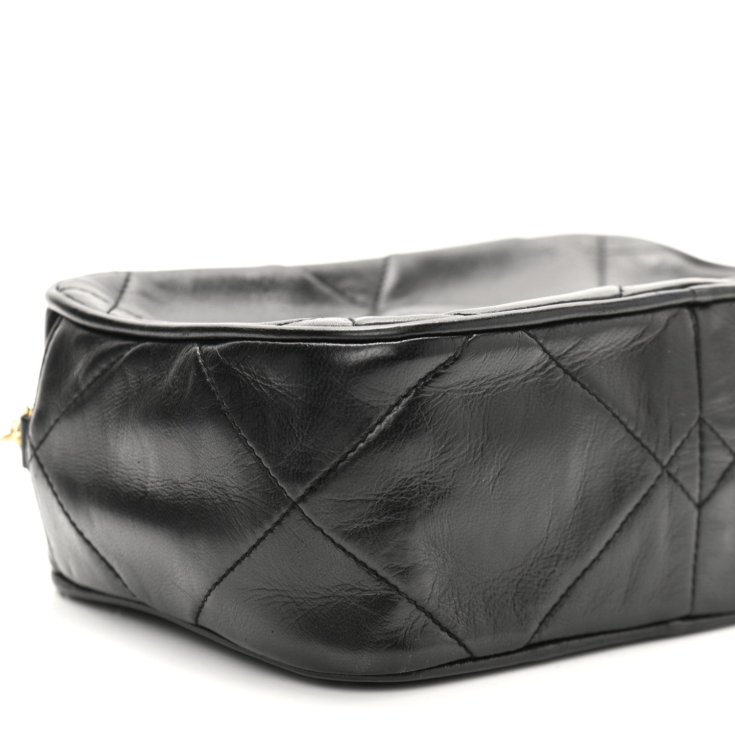 Chanel Lambskin Quilted CC Tassel Camera Case Black 10 of 12