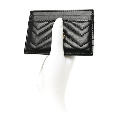 Gucci Calfskin Matelasse GG Marmont Card Holder Black 2 of 6