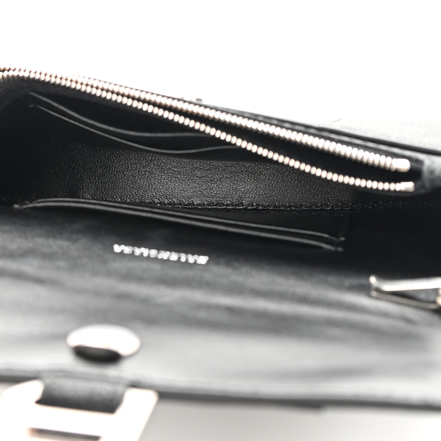 Balenciaga Sparkling Fabric XS Hourglass Wallet On Chain Black 5 of 14