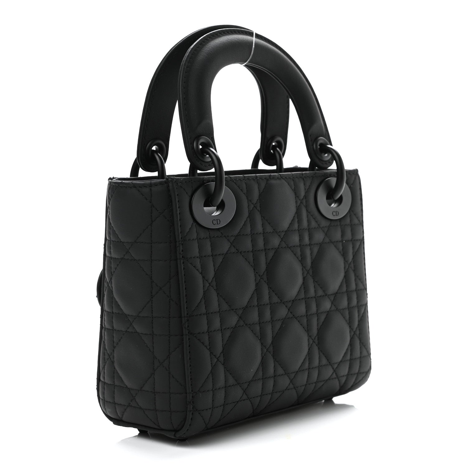 Christian Dior Ultra Matte Calfskin Cannage Mini Lady Dior Black 3 of 10
