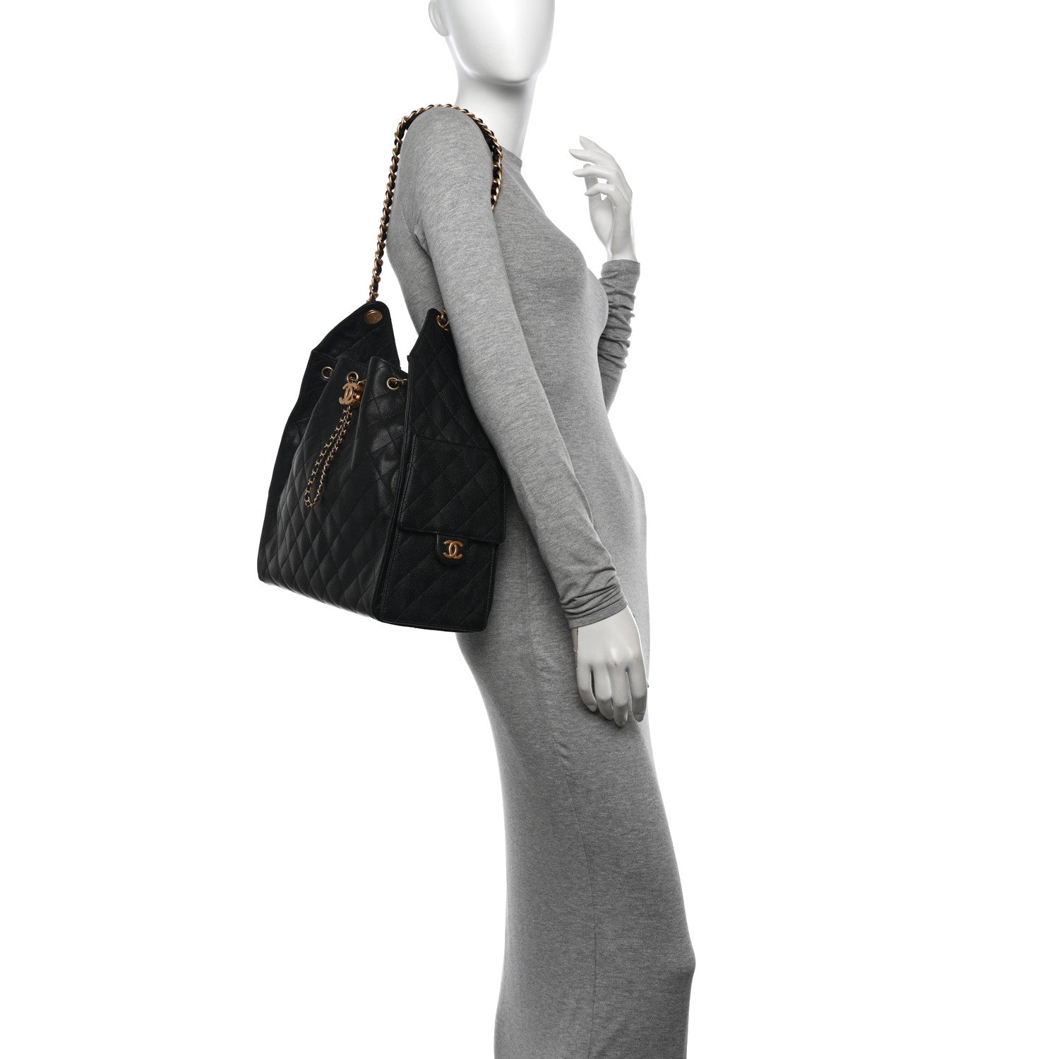 Chanel Caviar Quilted Medium Chanel 25 Handbag Black 2 of 11