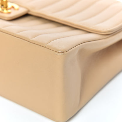 Chanel Lambskin Vertical Quilt Medium Flap Beige 11 of 16