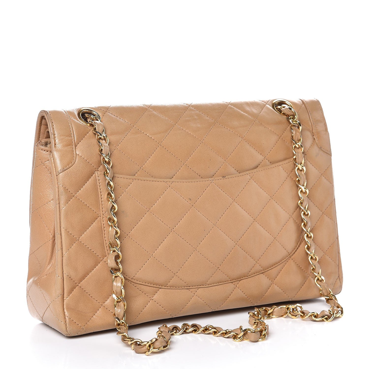 Chanel Lambskin Quilted Medium Single Flap Beige 4 of 22