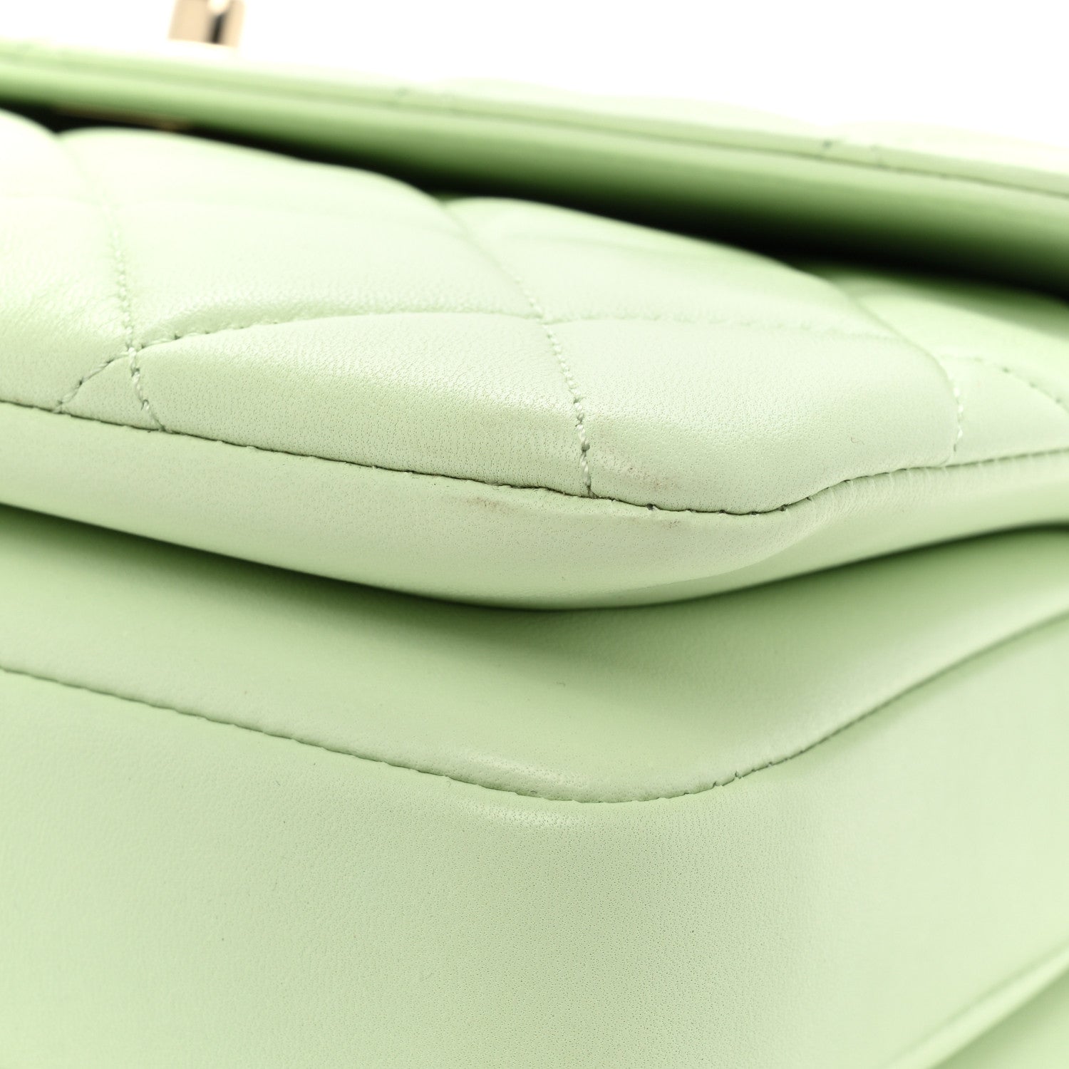 Chanel Lambskin Quilted Small Trendy CC Flap Dual Handle Bag Light Green 13 of 17