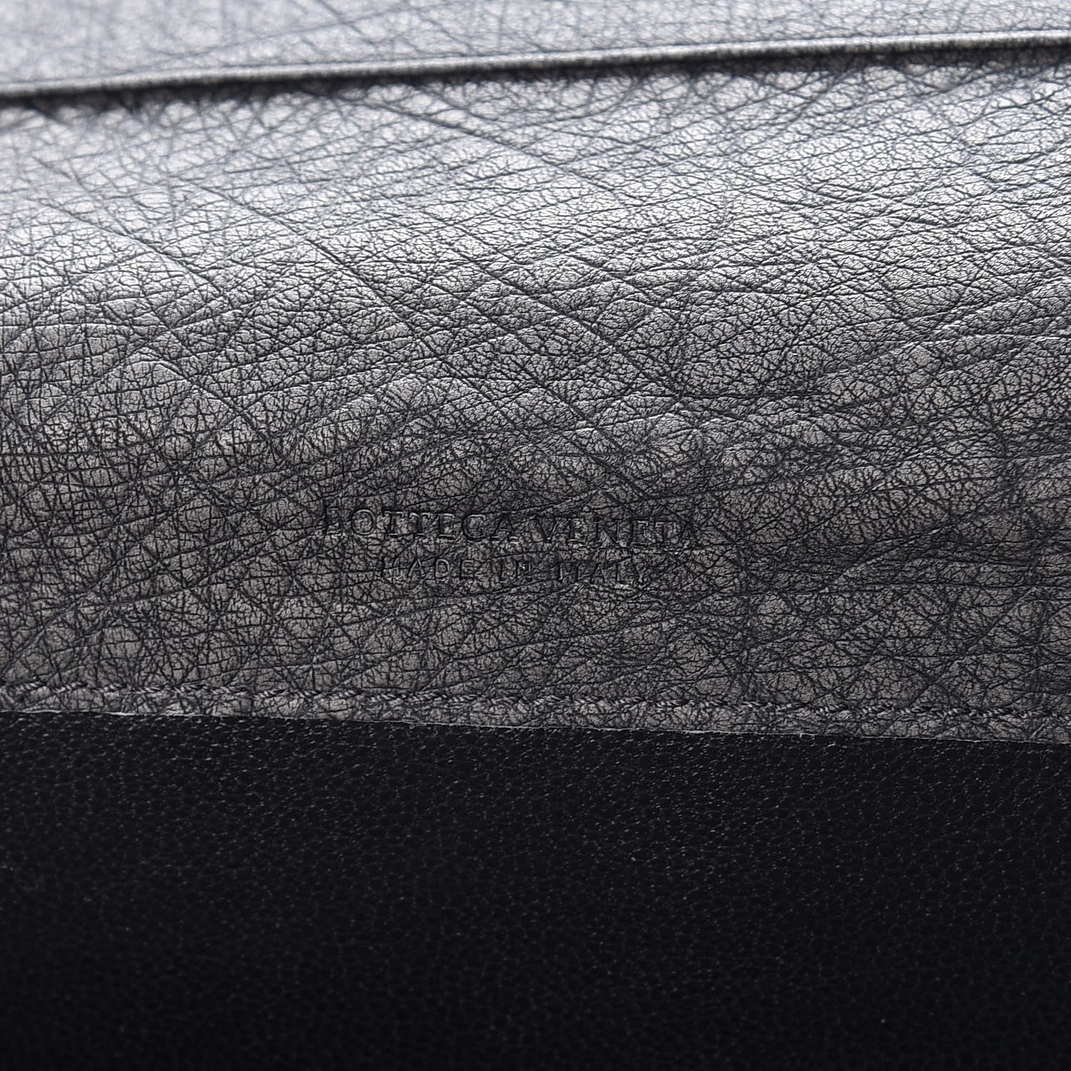 Bottega Veneta Ostrich Intrecciato Flap Wallet Ardoise 6 of 11