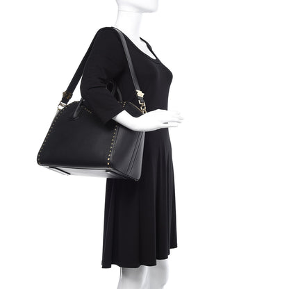 Givenchy Calfskin Medium Studded Antigona Black 2 of 16