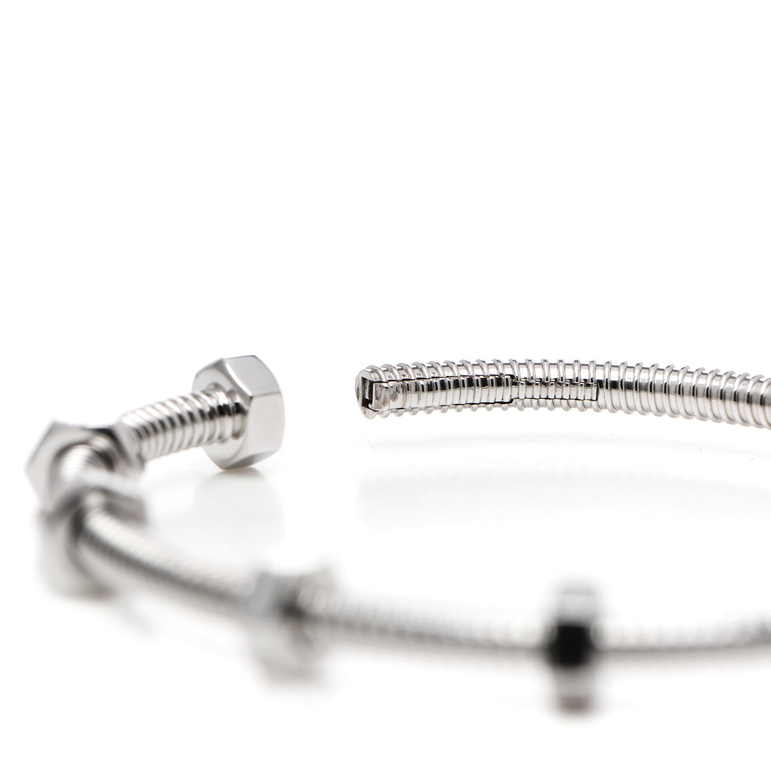 Cartier 18K White Gold Ecrou de Cartier Bracelet 17 4 of 5