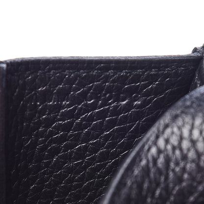 Hermes Taurillon Clemence Halzan 31 GM Black 7 of 9