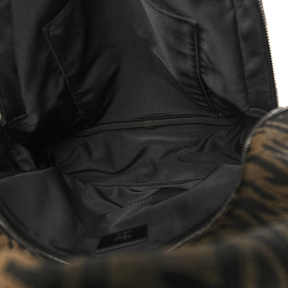 Fendi X SARAH COLEMAN Fabric Jacquard Vitello Grace Light Woven Lanyard FF Vertigo Pouch Pocket Backpack Tobacco Moro Black 5 of 10