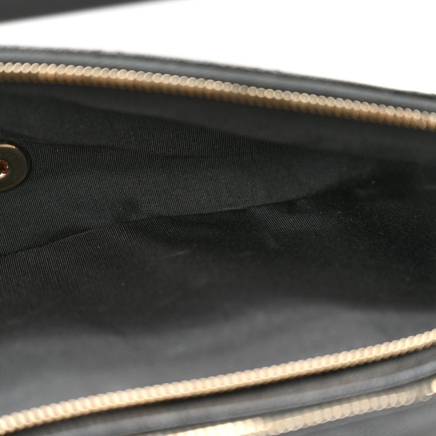 Caviar Quilted Flap Clutch Black