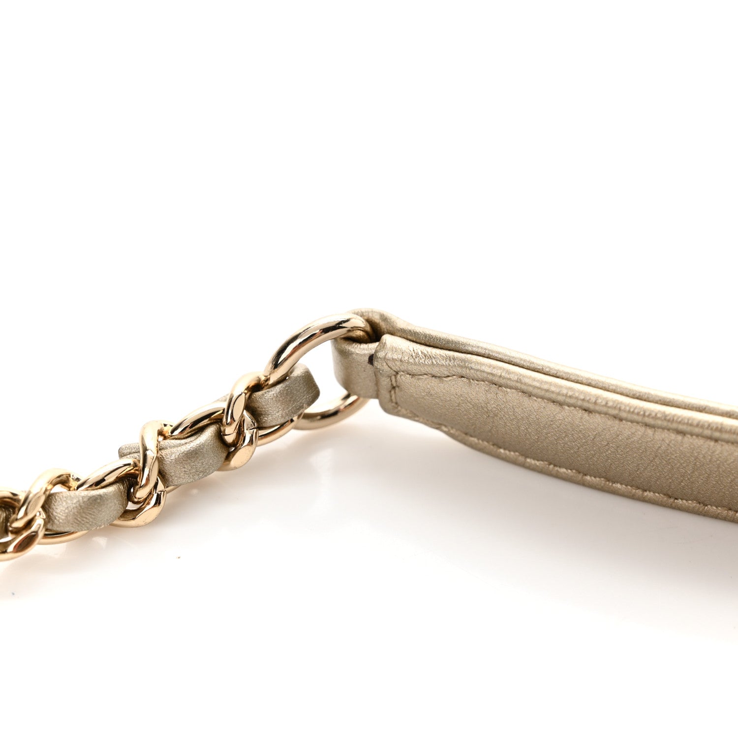 Chanel Raffia Calfskin Small CC Vanity Case Gold 12 of 12