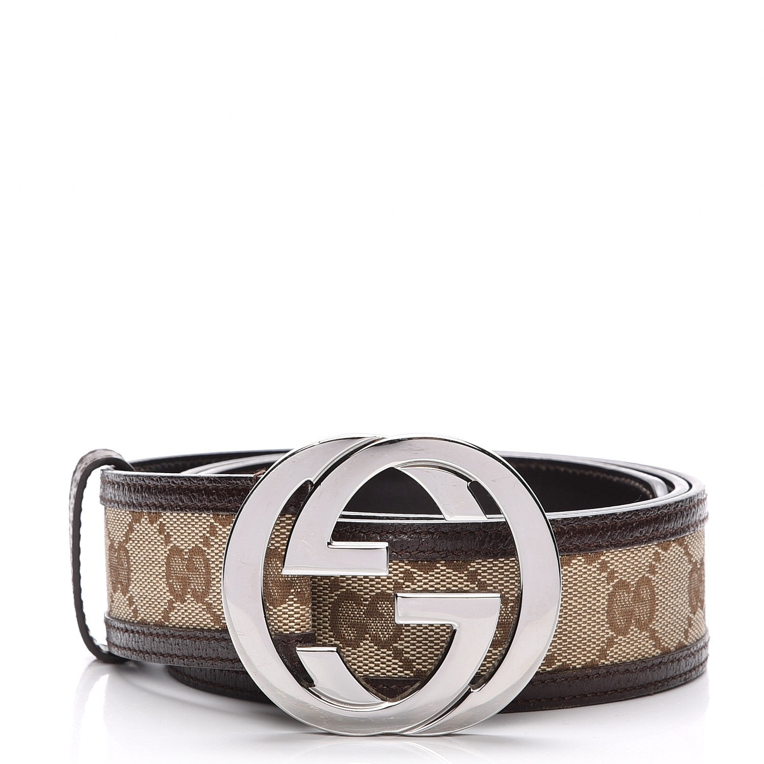 Gucci Monogram Interlocking G 40mm Belt 90 36 Dark Brown 1 of 6
