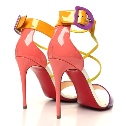 Christian Louboutin Patent Calfskin Choca 100 Sandals 36.5 Multicolor 5 of 8