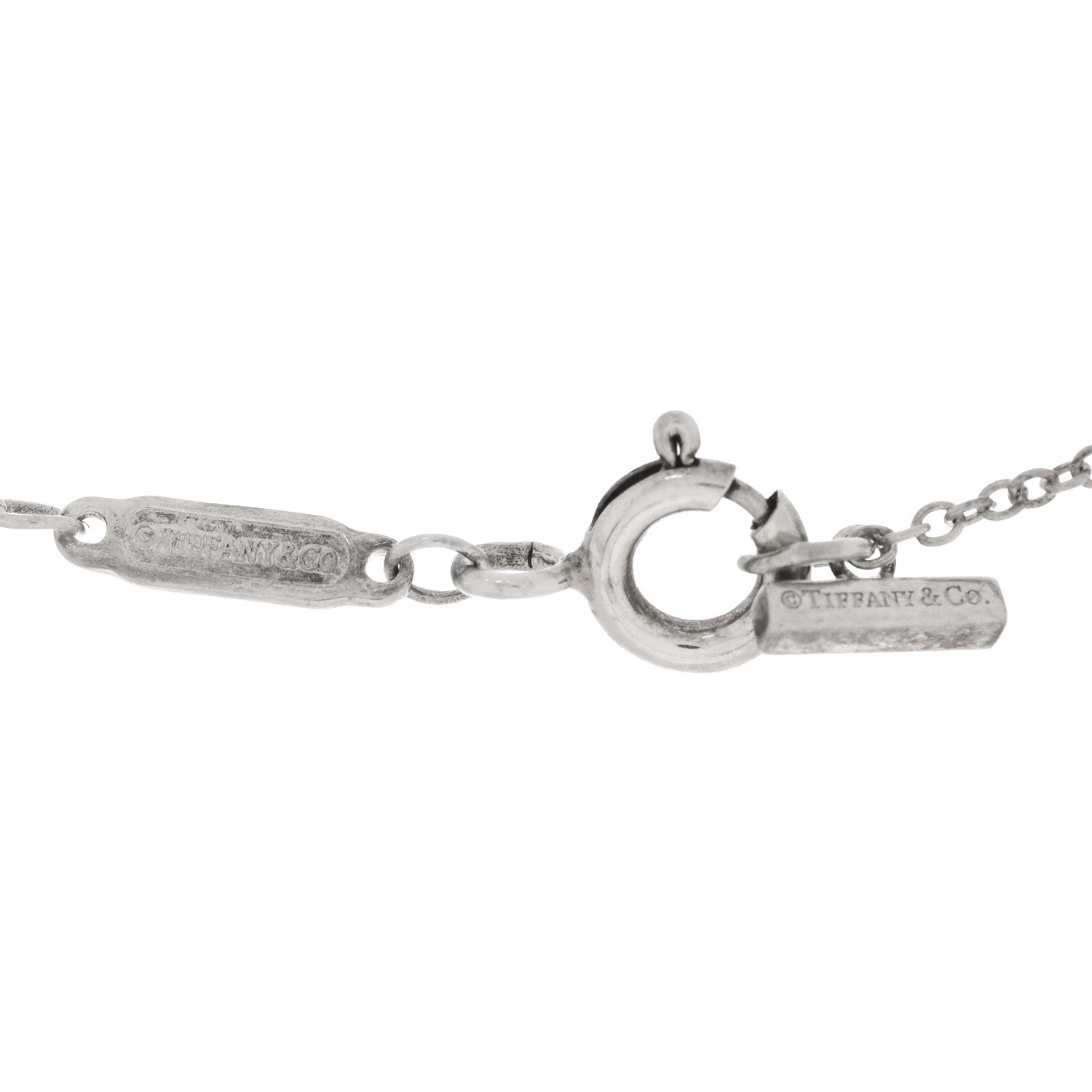Tiffany Sterling Silver Large T Smile Pendant Necklace 4 of 4