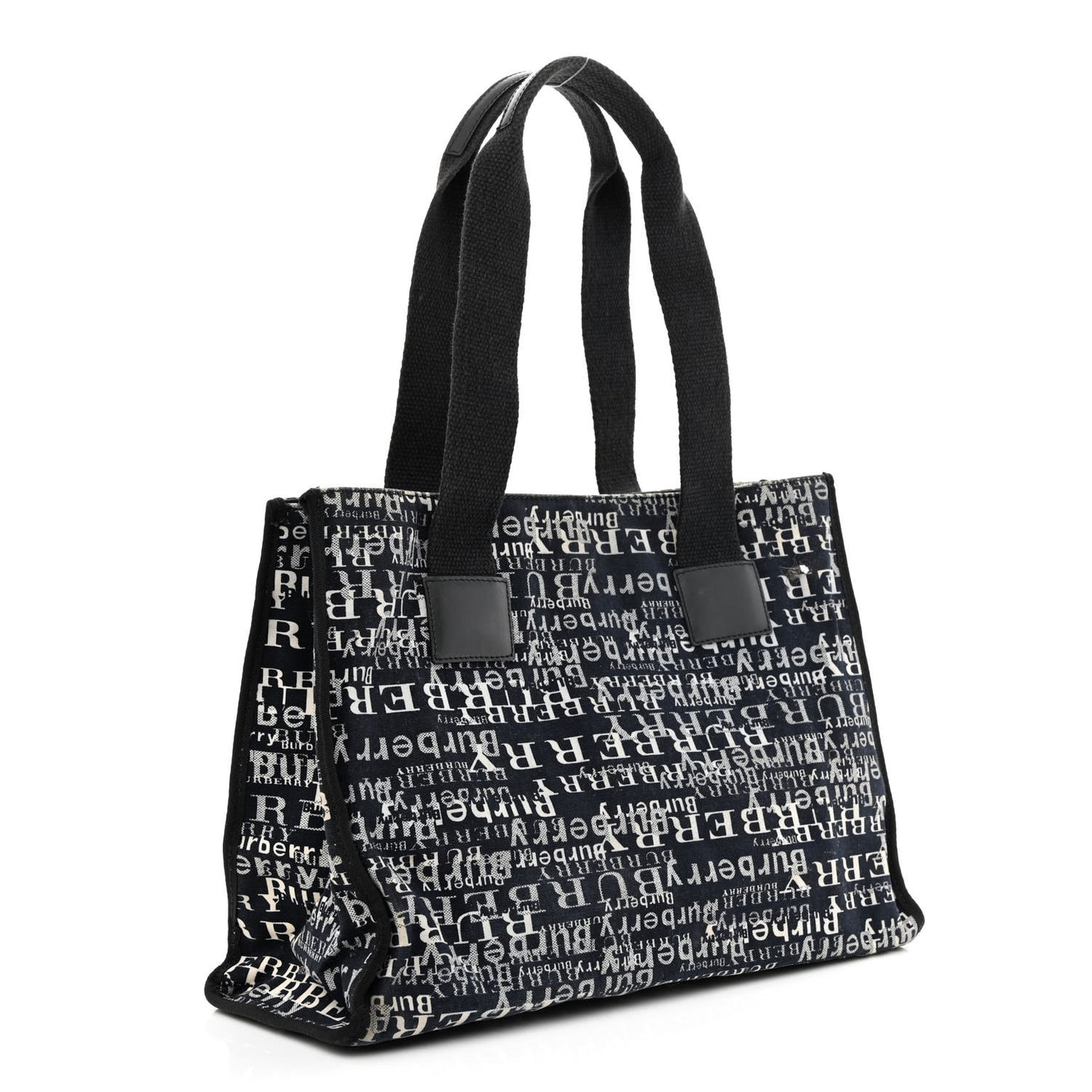 Canvas Logo Tote Black White