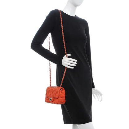 Chanel Lambskin Crochet Embroidered Small Flap Red 2 of 8
