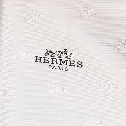 Hermes Silk Losange Jumping Quadridge Scarf GM White Black Vermillon 5 of 7