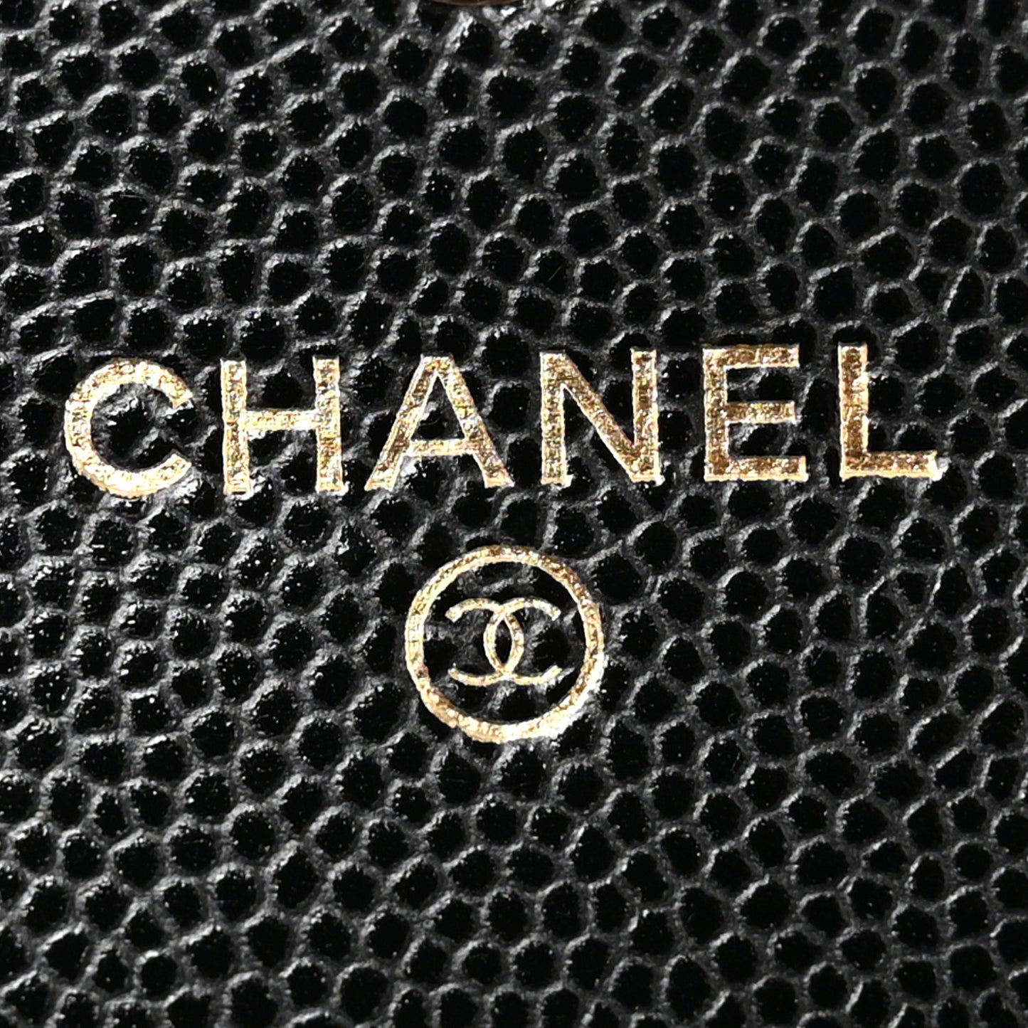 Caviar Quilted Crystal CC Large Gusset Flap Wallet Black