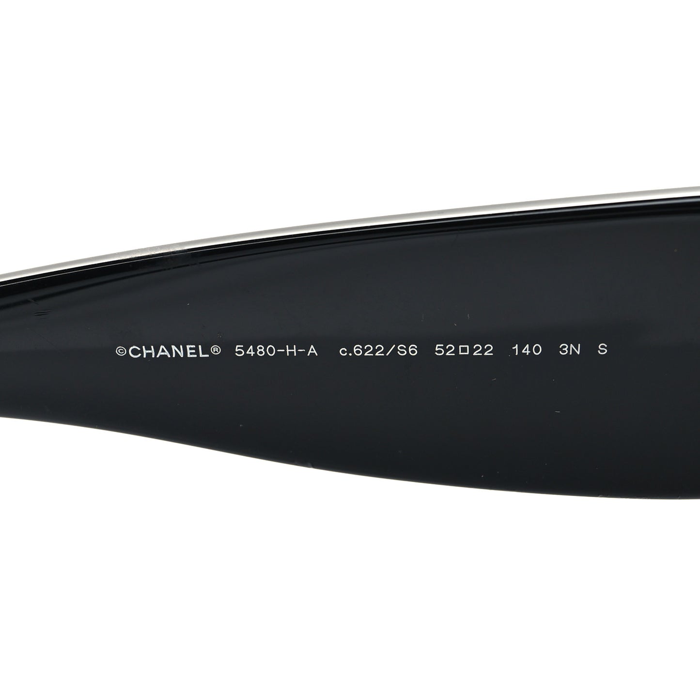 Acetate Pearl Rectangle Sunglasses 5480-H-A Black