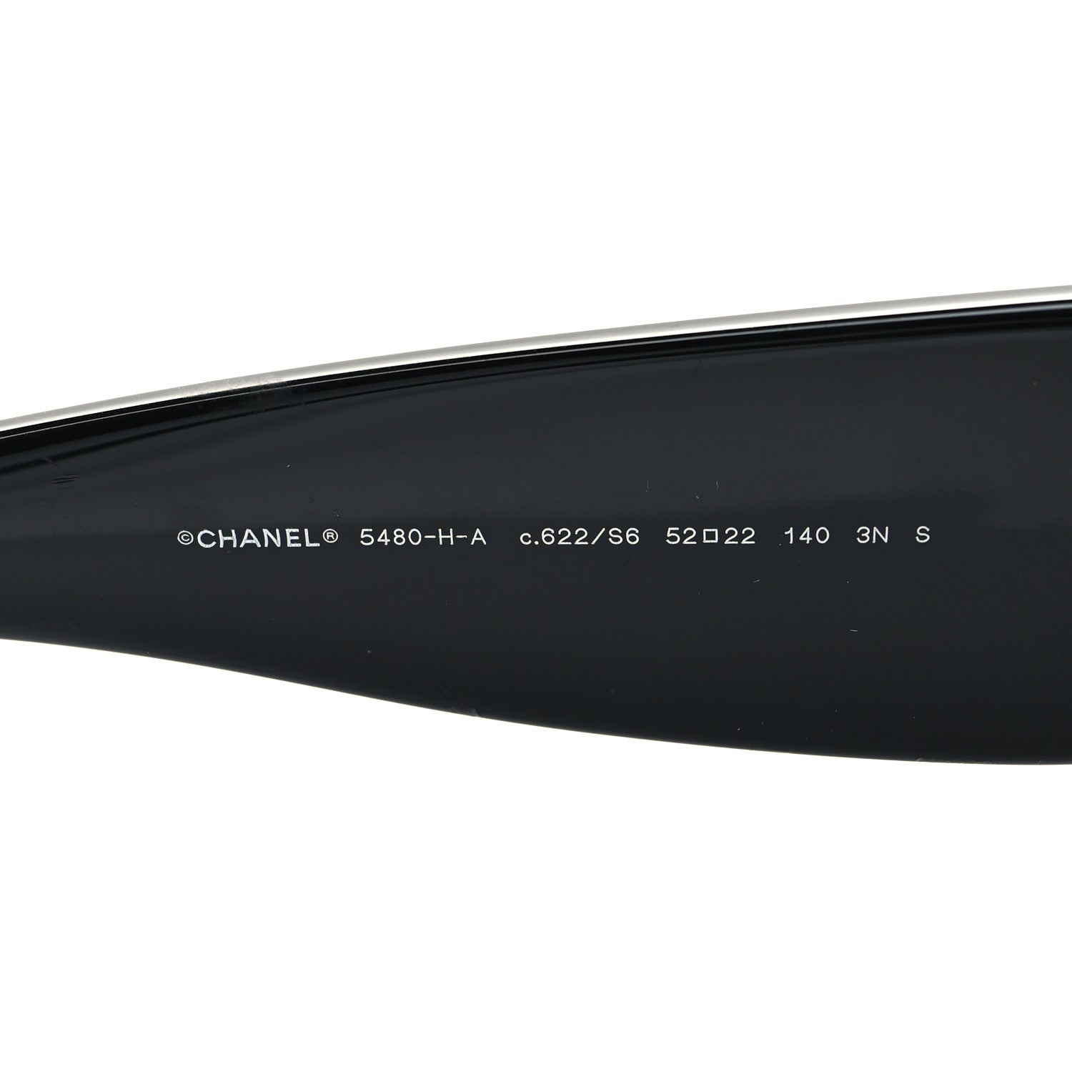 Chanel Acetate Pearl Rectangle Sunglasses 5480-H-A Black 5 of 9