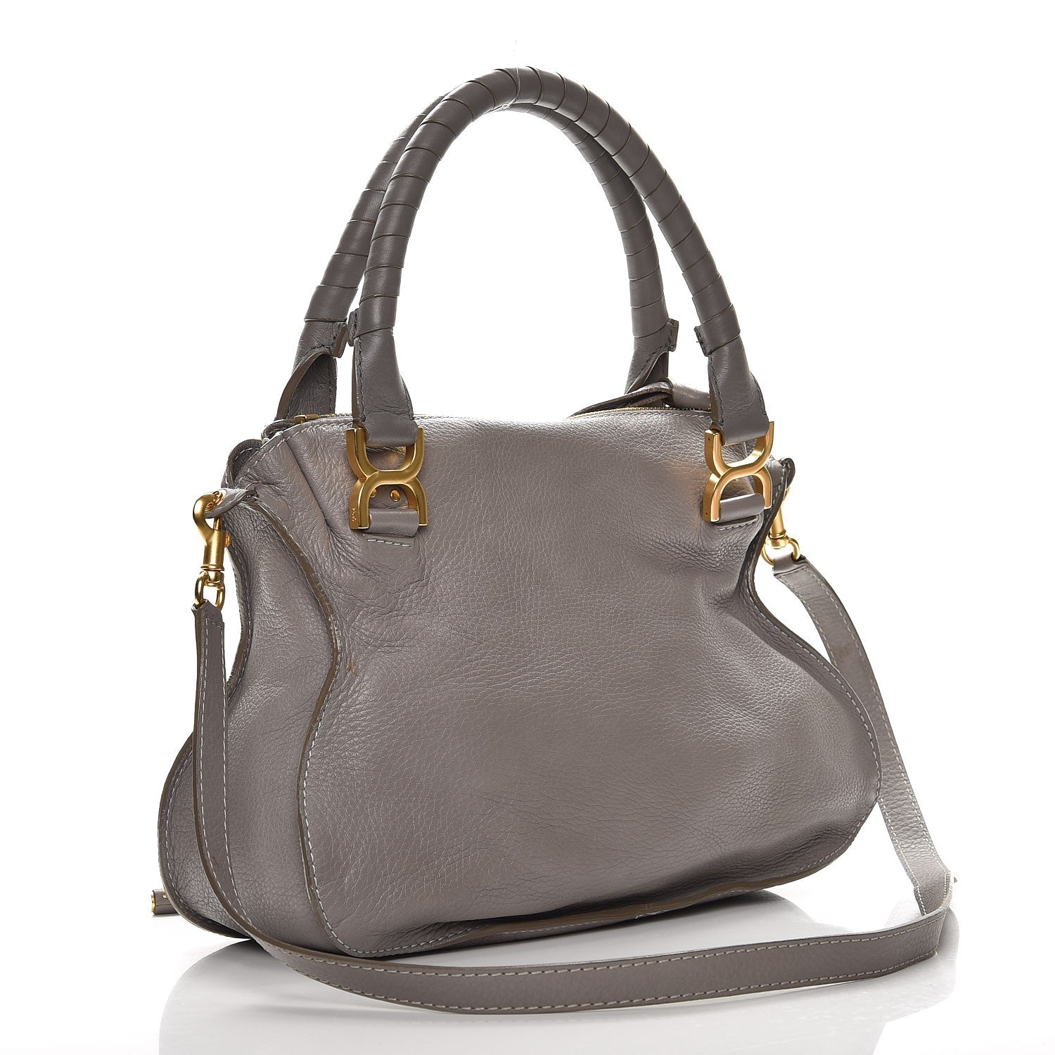 Chloe Calfskin Medium Marcie Satchel Cashmere Grey 4 of 14