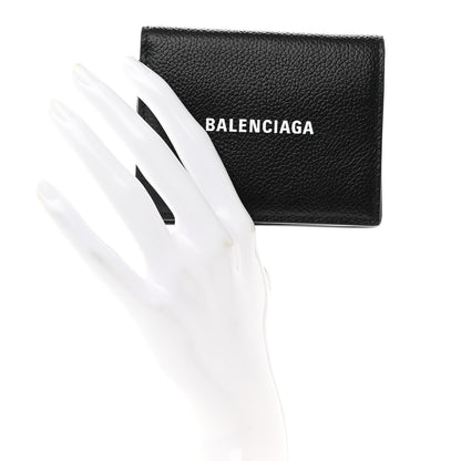 Balenciaga Calfskin Logo Wallet Black 2 of 8