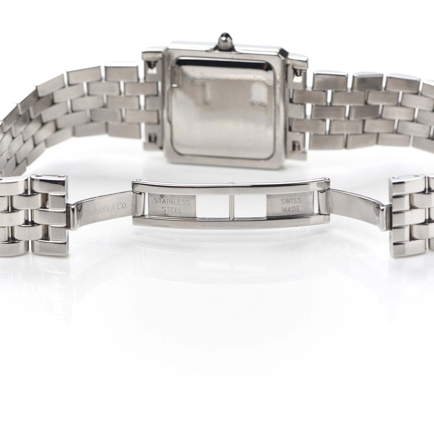 Tiffany Stainless Steel 24mm Classic Square Quartz Watch 4 of 5
