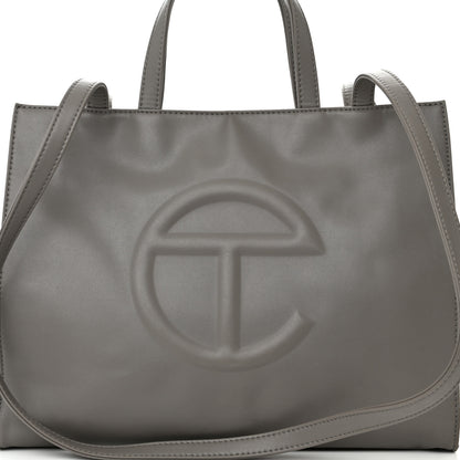 Telfar Vegan Leather Medium Shopping Bag Grey 8 of 12