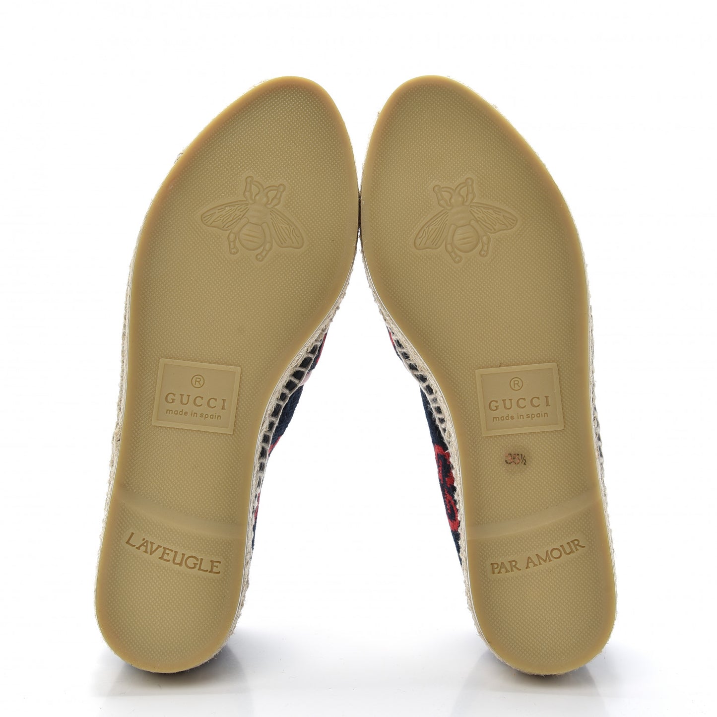 Terry Cloth GG Monogram Espadrilles 35.5 Blue Red
