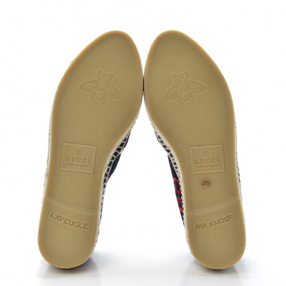Gucci Terry Cloth GG Monogram Espadrilles 35.5 Blue Red 5 of 8
