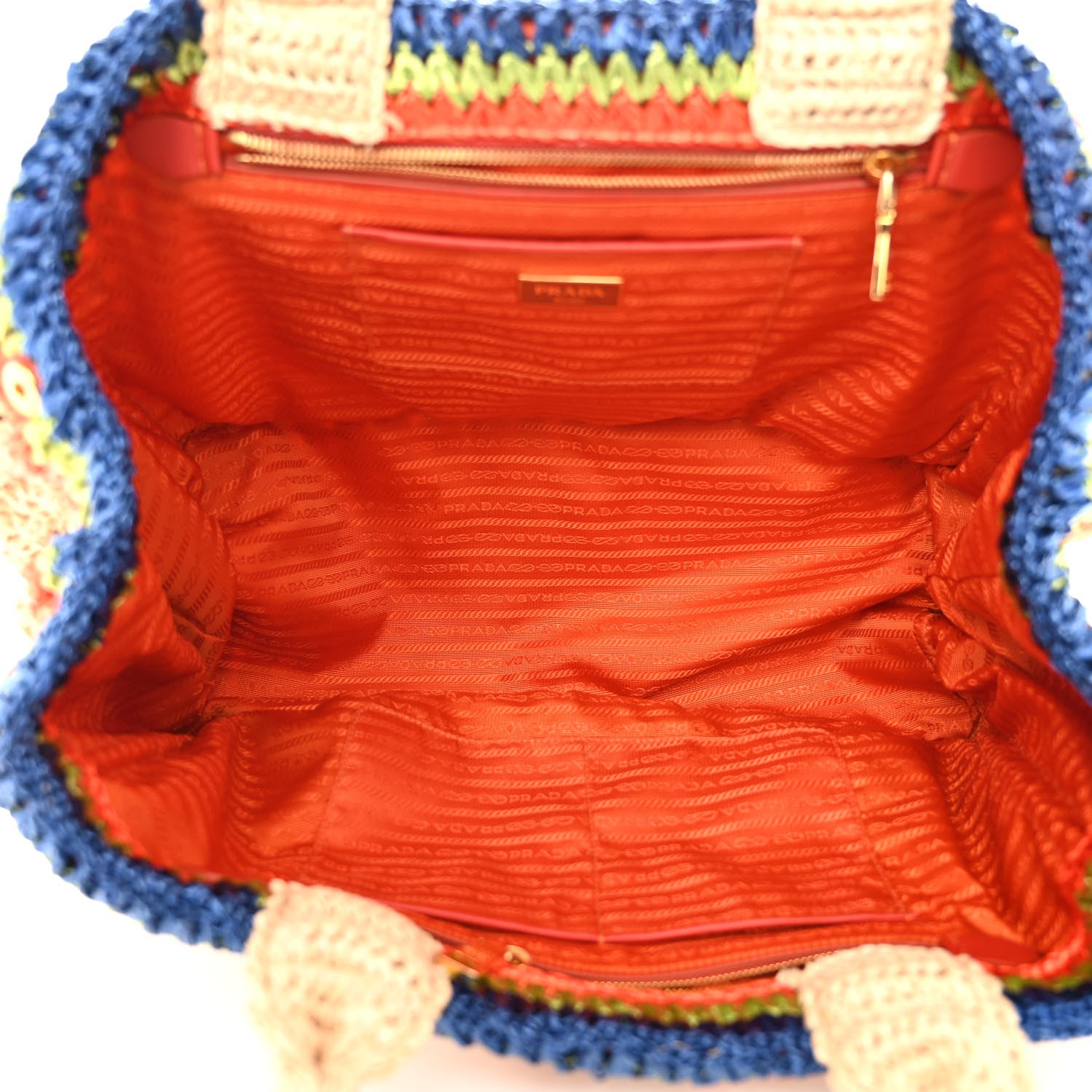Prada Raffia Gardeners Large Tote Multicolor 5 of 9