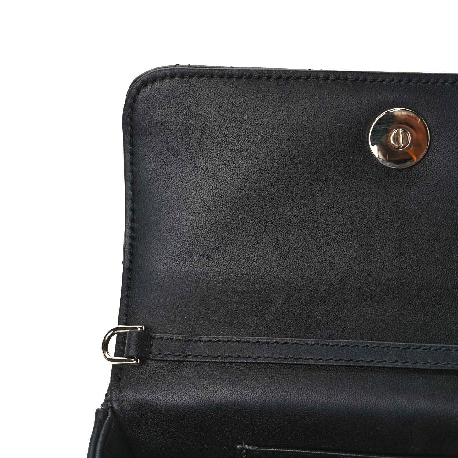 Christian Dior Lambskin Cannage Dior Talk Phone Pouch Black 10 of 10