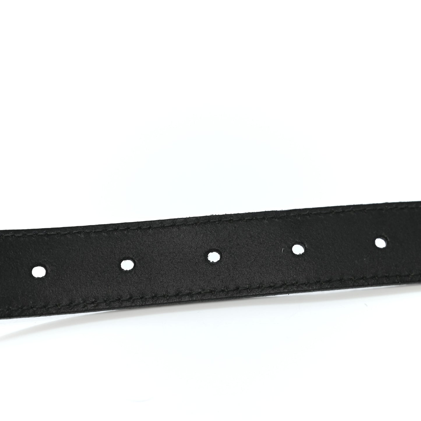 Calfskin Horsebit Skinny Belt 85 34 Black
