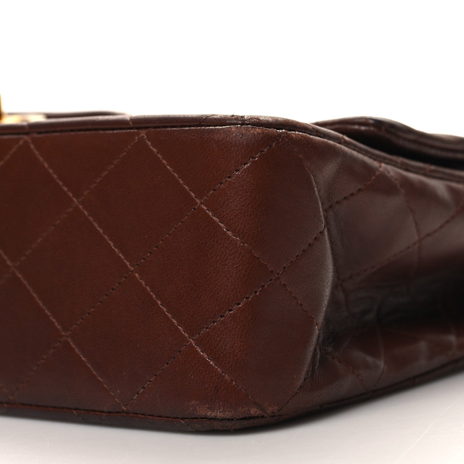 Chanel Lambskin Quilted Medium Double Flap Dark Brown 10 of 13