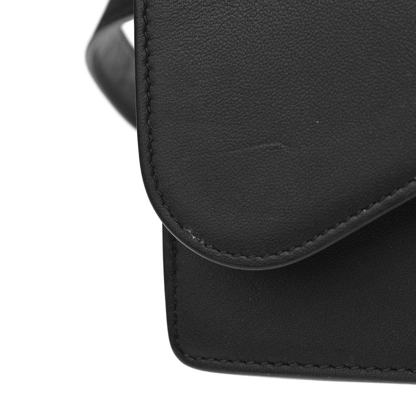 Ultra Matte Calfskin Saddle Belt Bag Black