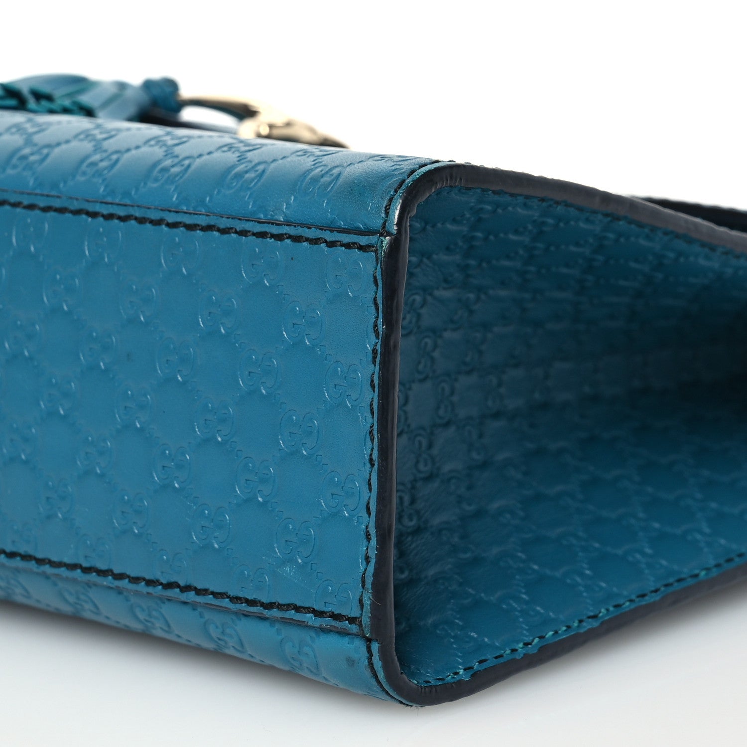 Gucci Soft Microguccissima Medium Emily Chain Shoulder Bag Deep Cobalt 10 of 16