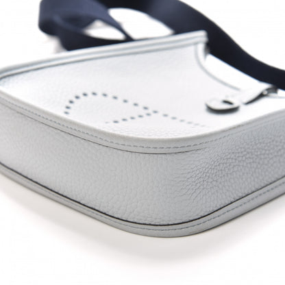 Hermes Taurillon Clemence Amazone Evelyne TPM Bleu Pale Indigo 9 of 10