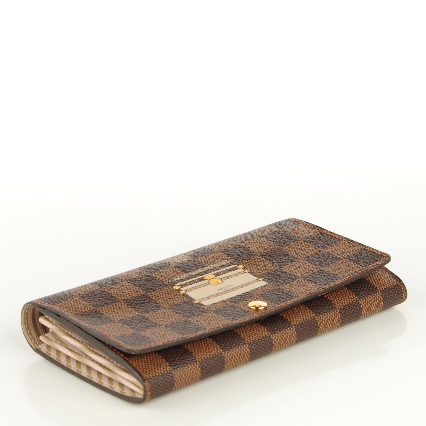 Damier Ebene Trunks and Locks Sarah Wallet