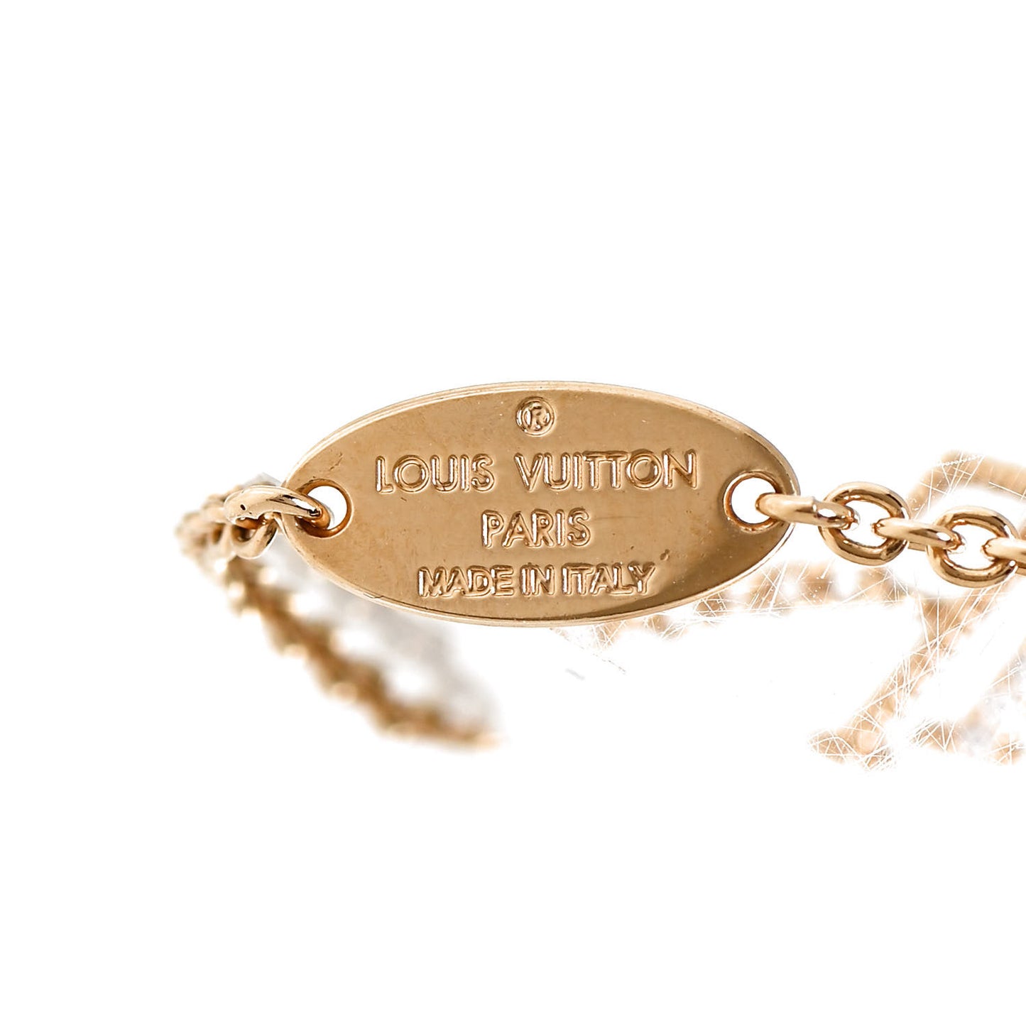 Metal Crystal LV Iconic Bracelet Gold