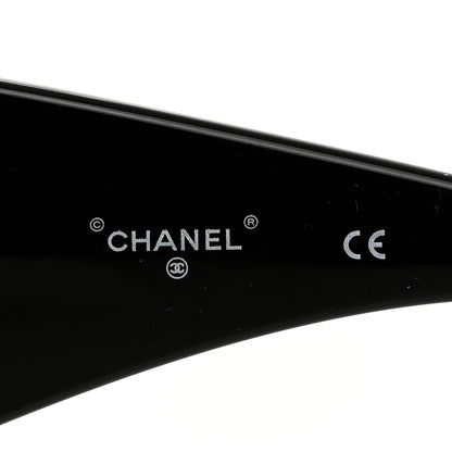 Chanel Acetate Shield Runway 71217 Sunglasses Black 6 of 8